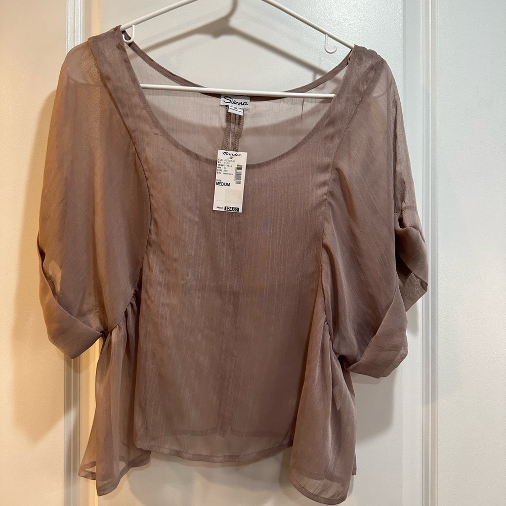 BRAND NEW women’s sheer top size Medium